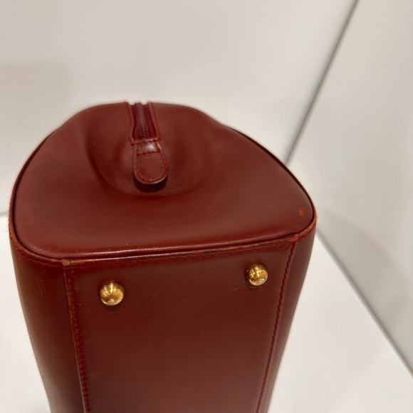 ---SOLD---Vintage Cartier Handbag. Burgandy. Leather - Picture 14 of 15